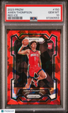 Amen Thompson 2023 Panini Prizm PSA 10 Red Ice Rookie RC Rockets