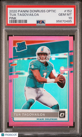 Tua Tagovailoa 2020 Panini Donruss Optic PSA 10 Pink Rookie RC Dolphins