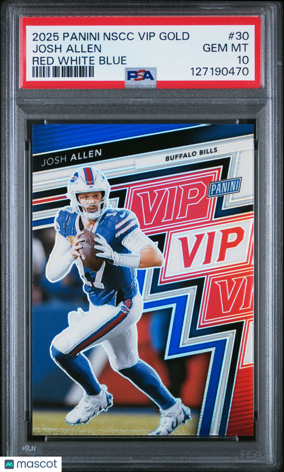 Josh Allen 2025 Panini National Sports Collectors Convention VIP Gold PSA 10