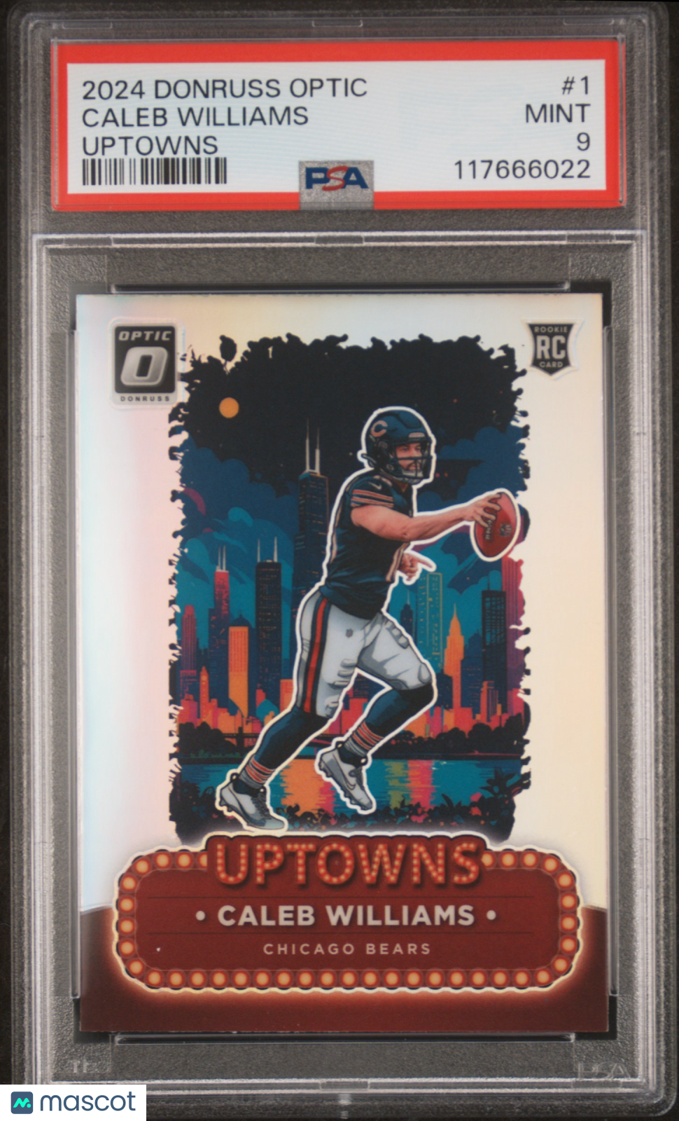 Caleb Williams 2024 Panini Donruss Optic Uptowns Rookie RC PSA 9 Bears