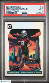 Marvin Harrison Jr 2024 Panini Donruss Downtown! Rookie RC PSA 9 Mint