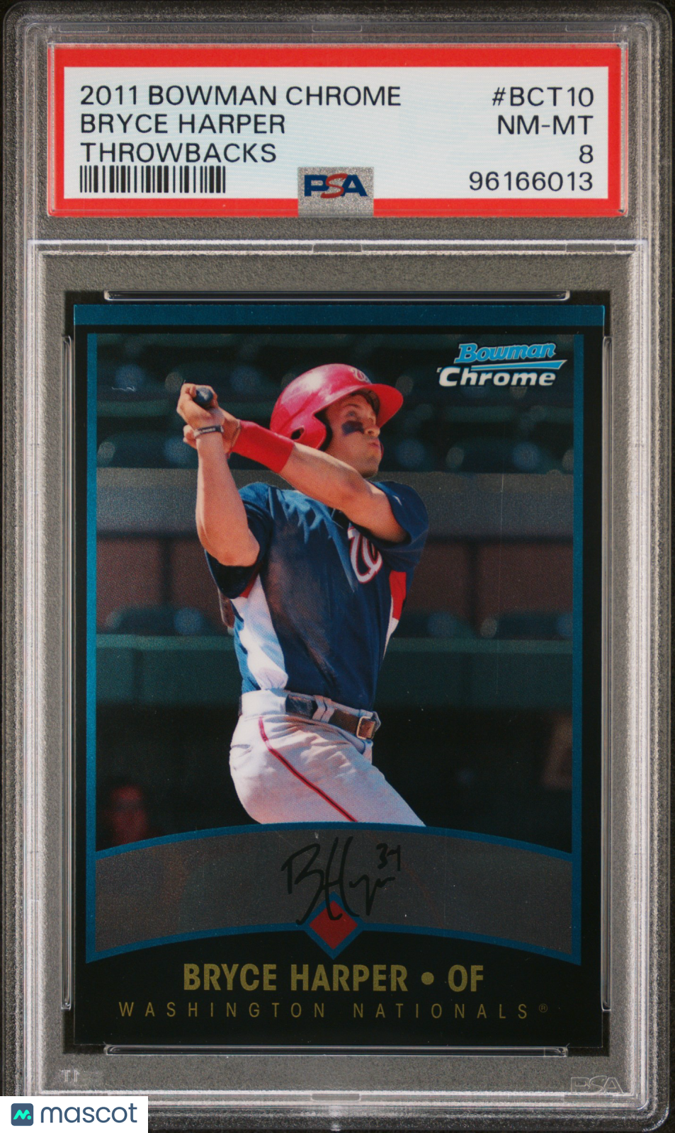 Bryce Harper 2011 Bowman Chrome Throwbacks PSA 8 Near Mint
