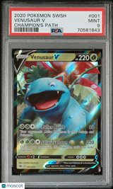 Venusaur V 2020 Pokemon Sword & Shield Champion's Path #001 PSA 9 Mint