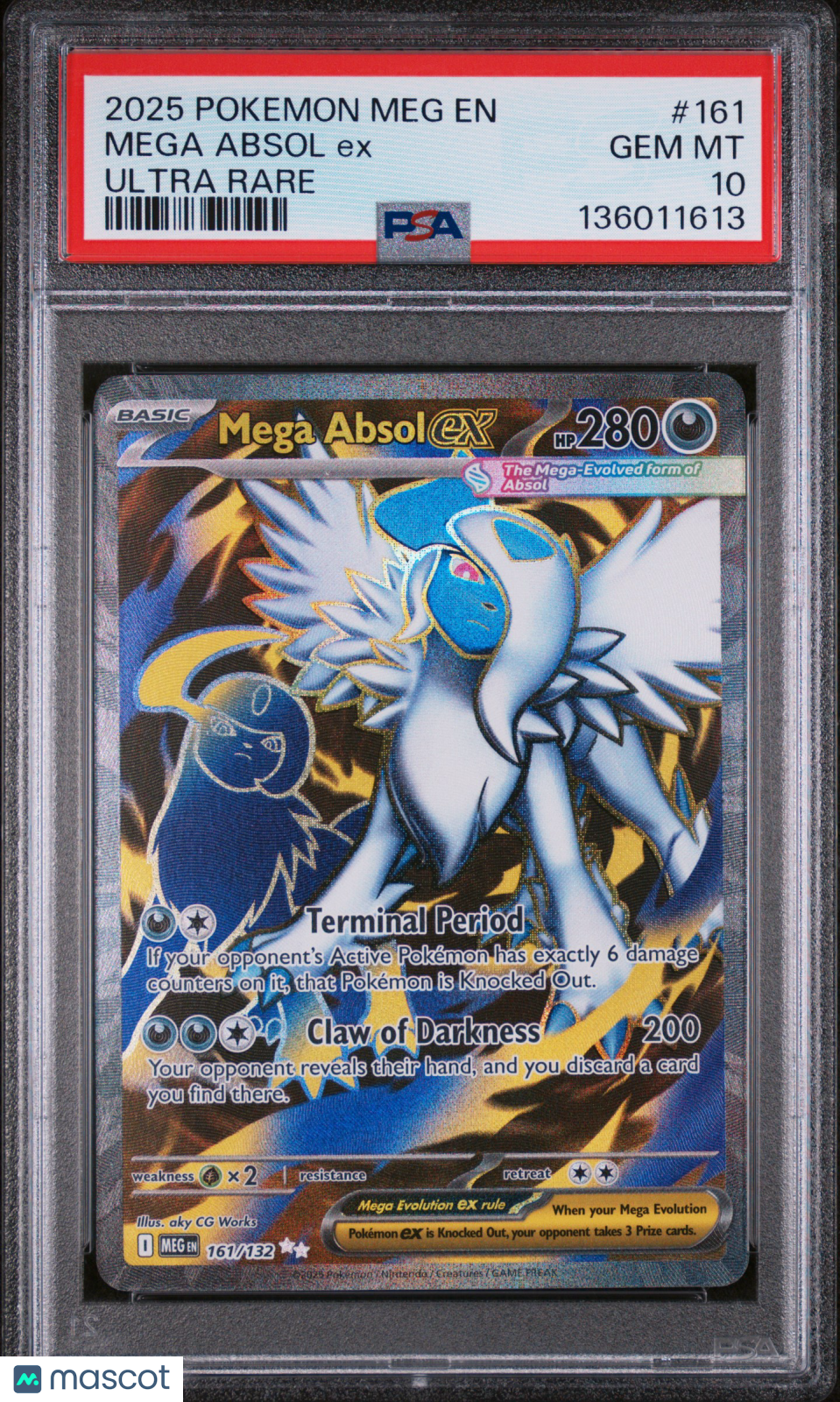 Mega Absol EX 2025 Pokemon Mega Evolution #161 Ultra Rare PSA 10 Gem Mint