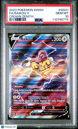 Raikou V 2023 Pokemon Crown Zenith GG41 Full Art PSA 10 Gem Mint