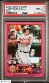 Adley Rutschman 2023 Topps Chrome Pink Rookie RC PSA 10 Gem Mint