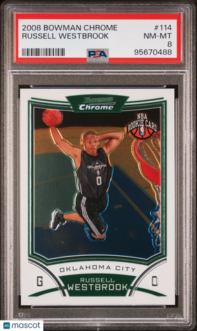 Russell Westbrook 2008 Bowman Chrome PSA 8 Rookie RC