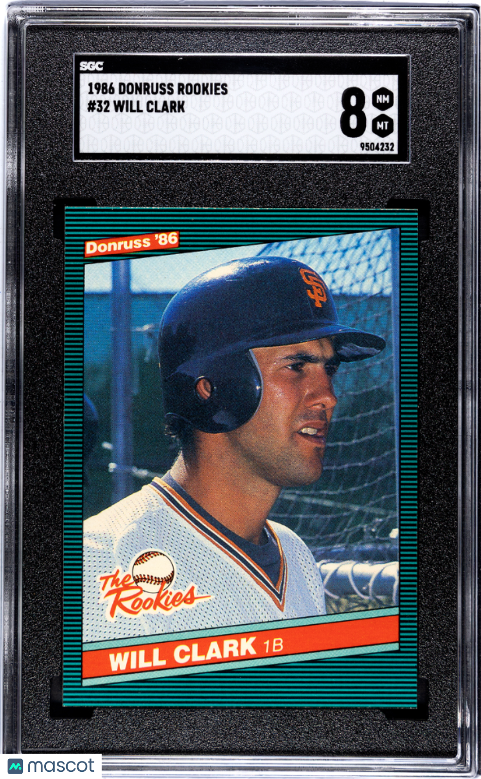 Will Clark 1986 Donruss Rookies SGC 8 Rookie RC Giants