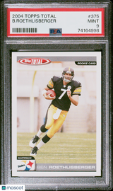 Ben Roethlisberger 2004 Topps Total Rookie RC PSA 9 Mint Steelers