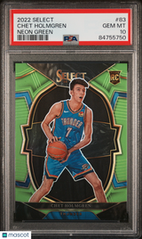 Chet Holmgren 2022 Panini Select Neon Green /75 Rookie RC PSA 10 Thunder