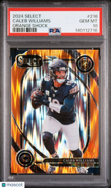 Caleb Williams 2024 Panini Select Orange Shock /399 Rookie RC PSA 10 Gem Mint
