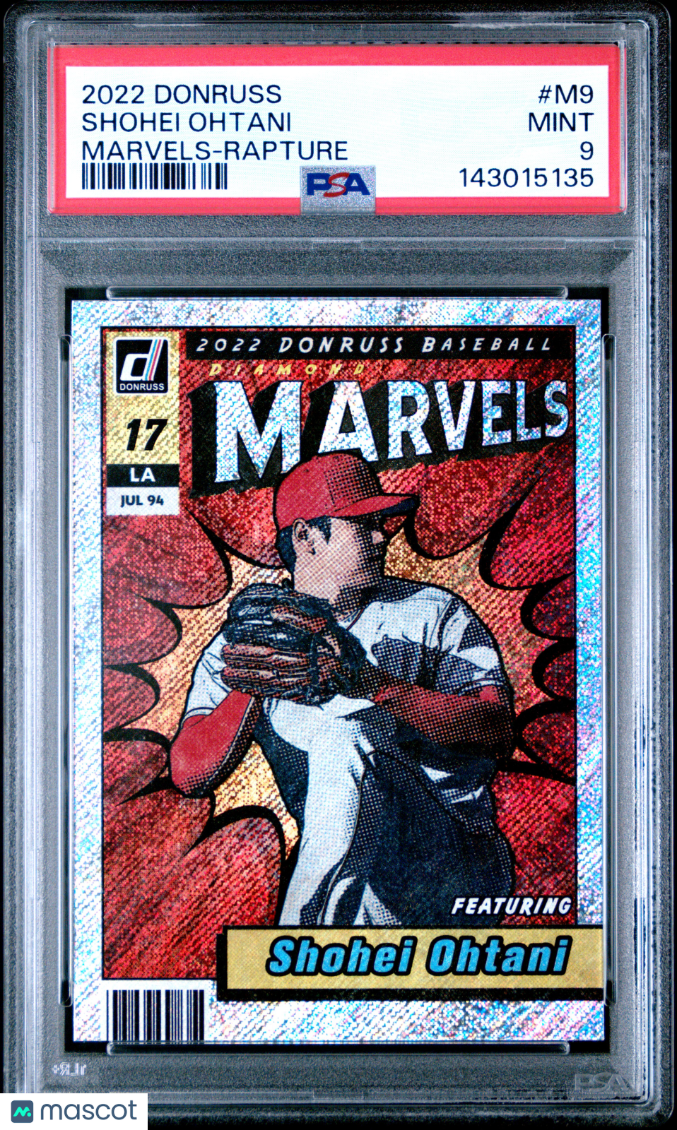 Shohei Ohtani 2022 Panini Donruss Marvels Rapture Insert PSA 9 Mint