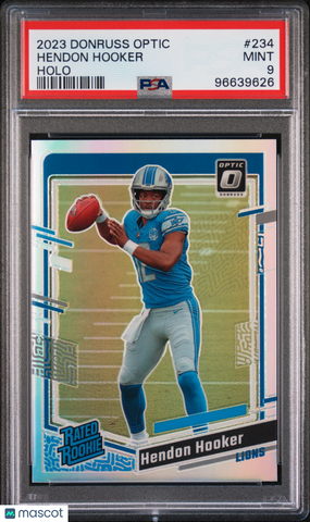 Hendon Hooker 2023 Panini Donruss Optic PSA 9 Holo Rookie RC