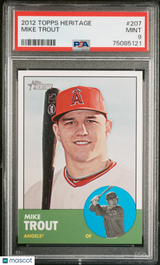 Mike Trout 2012 Topps Heritage Rookie RC PSA 9 Mint Angels