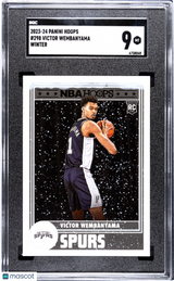 Victor Wembanyama 2023 Panini Hoops Winter Rookie RC SGC 9 Spurs