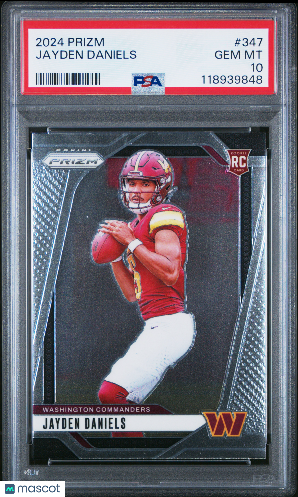 Jayden Daniels 2024 Panini Prizm Rookie RC PSA 10 Commanders