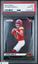 Jayden Daniels 2024 Panini Prizm Rookie RC PSA 10 Commanders