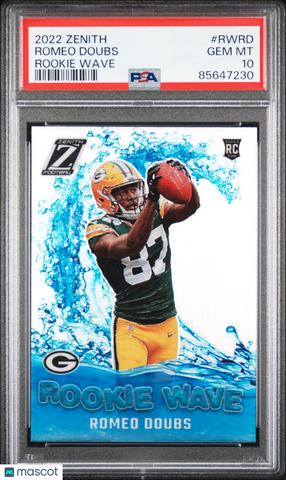 Romeo Doubs 2022 Panini Zenith Rookie Wave PSA 10 Rookie Wave RC Packers