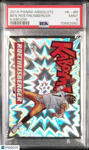 Ben Roethlisberger 2019 Absolute Kaboom! Insert PSA 9 Steelers SP Case Hit