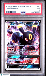 Umbreon GX 2017 Pokemon Sun & Moon #80 PSA 7