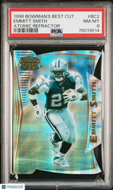 Emmitt Smith 1996 Bowman's Best Best Cut Atomic Refractor PSA 8 Cowboys HOF