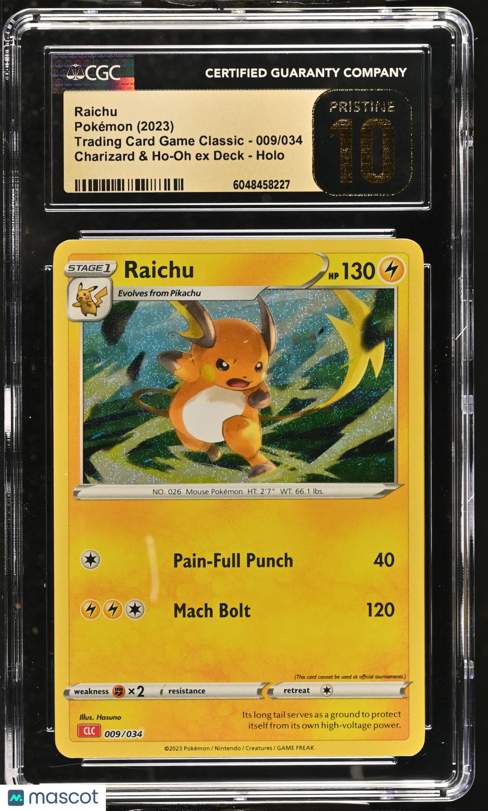 Raichu 2023 Pokemon Trading Card Game Classic #009/034 CGC 10