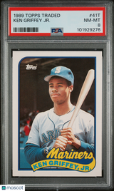 Ken Griffey Jr 1989 Topps Traded Rookie RC PSA 8 Mariners HOF