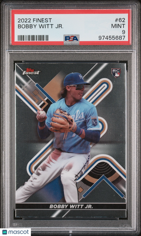 Bobby Witt JR. 2022 Topps Finest Rookie RC PSA 9 Kansas City Royals
