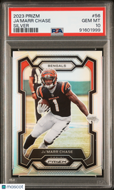 Ja'marr Chase 2023 Panini Prizm Silver PSA 10 Gem Mint Bengles