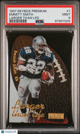Emmitt Smith 1997 Skybox Premium Larger Than Life Die Cut PSA 9 Mint HOF Cowboys