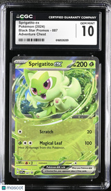 Sprigatito ex 2024 Pokemon Black Star Promos #087 CGC 10 Gem Mint