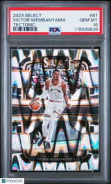 Victor Wembanyama 2023 Panini Select Tectonic Rookie RC PSA 10 Spurs