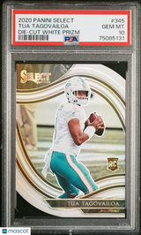 Tua Tagovailoa 2020 Panini Select  White Die-Cut Rookie RC PSA 10 Gem Mint