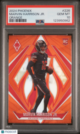 Marvin Harrison Jr 2024 Panini Phoenix Orange Rookie RC PSA 10 Gem Mint
