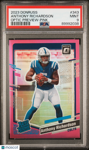 Anthony Richardson 2023 Panini Donruss PSA 9 Optic Preview Pink