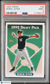 Derek Jeter 1993 Topps Rookie RC PSA 9 Mint Yankees