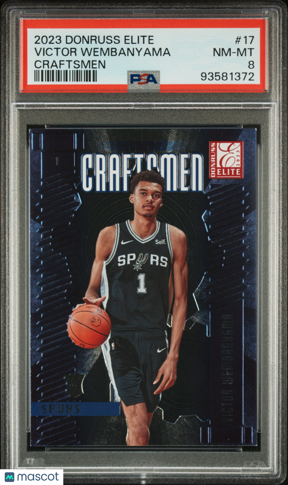 Victor Wembanyama 2023 Panini Donruss Elite Craftsmen Rookie RC PSA 8 Near Mint