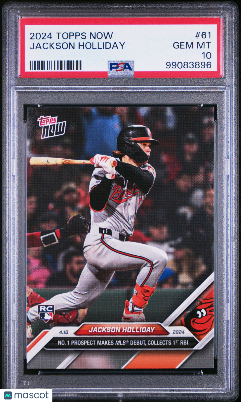 Jackson Holliday 2024 Topps Now Rookie RC PSA 10 Gem Mint