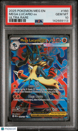 Mega Lucario EX 2025 Pokemon Mega Evolution #160 Ultra Rare PSA 10 Gem Mint