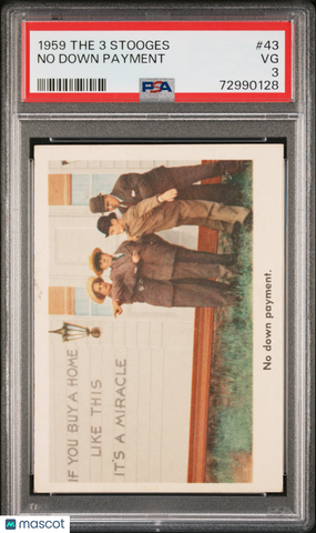 1959 The 3 Stooges No Down Payment #43 PSA 3