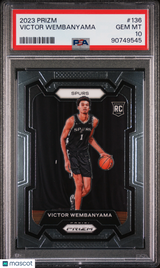 Victor Wembanyama 2023 Panini Prizm Rookie RC PSA 10 Gem Mint Spurs