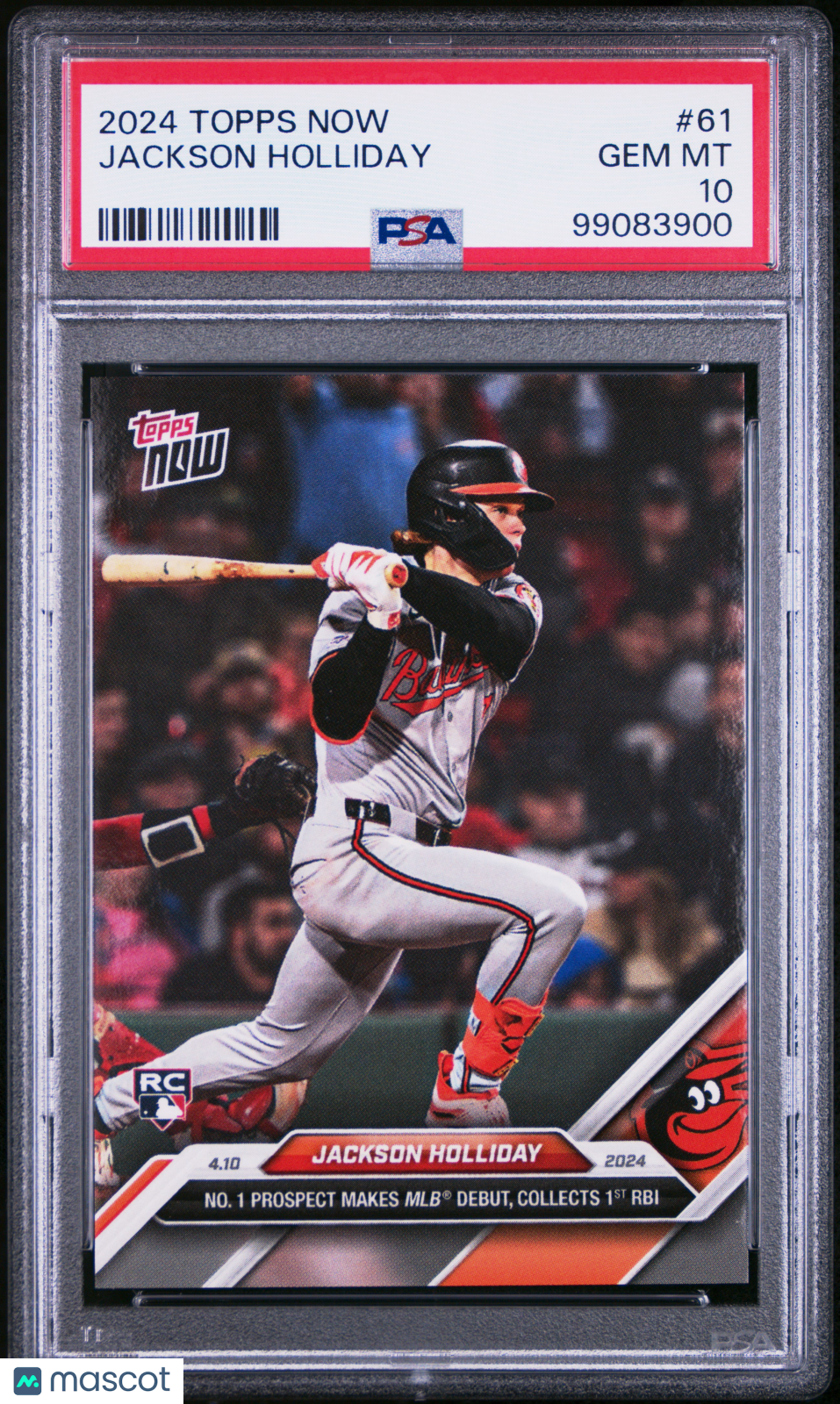 Jackson Holliday 2024 Topps Now Rookie RC PSA 10 Gem Mint