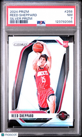 Reed Sheppard 2024 Panini Prizm Silver Rookie RC PSA 7 Rockets