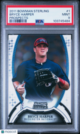Bryce Harper 2011 Bowman Sterling Prospects PSA 9 Mint Nationals Phillies