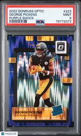 George Pickens 2022 Panini Donruss Optic Purple Shock Rookie RC PSA 9 Steelers