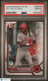 Elly De La Cruz 2022 Bowman 1st Edition PSA 10 Gem Mint Reds