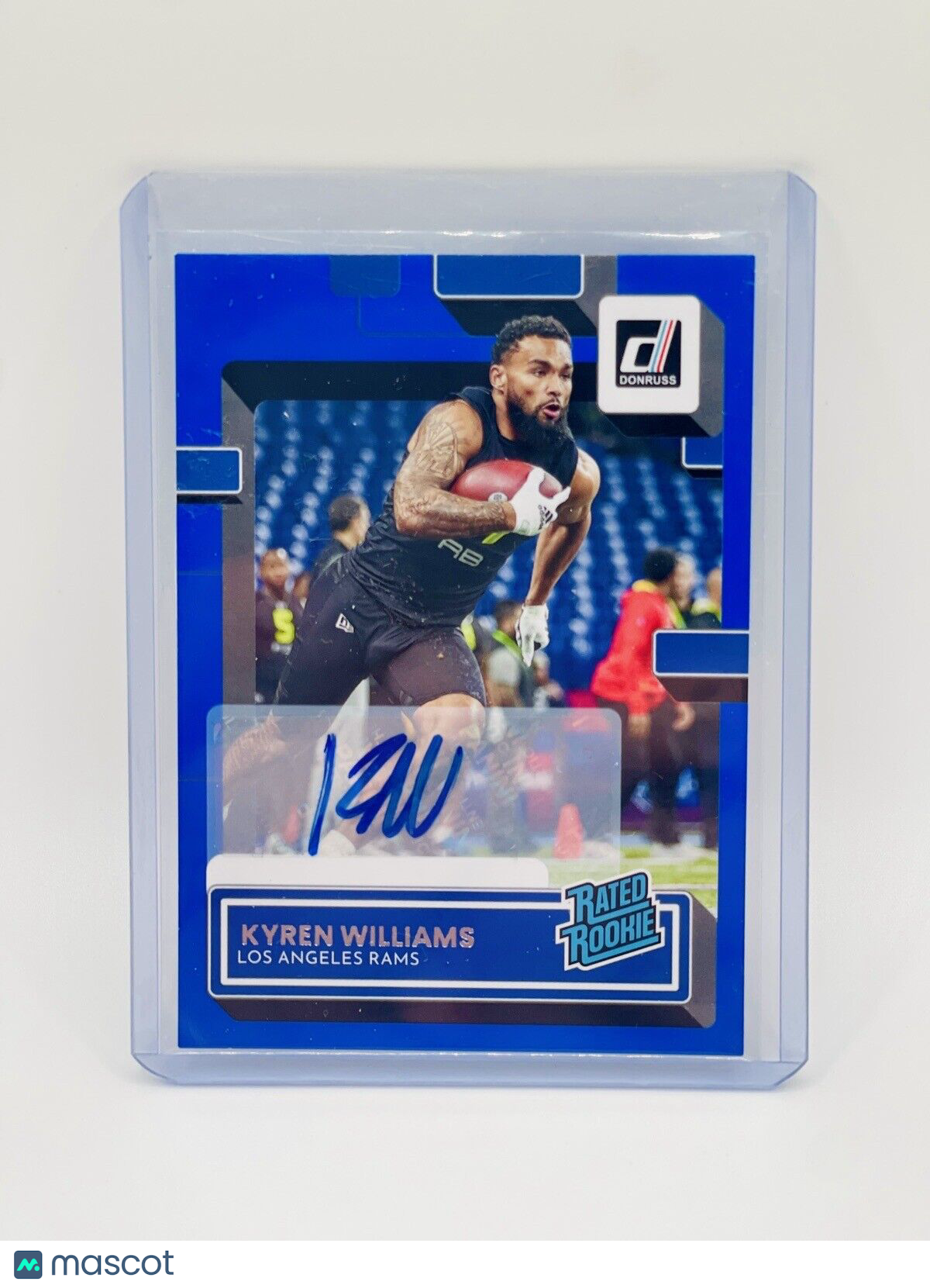 Kyren Williams RAMS 2022 Donruss Rated Rookie BLUE AUTO #347  Rams