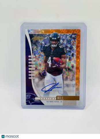 Justice Hill Rookie Auto 2019 Absolute Autograph /35 Rookie RC Ravens