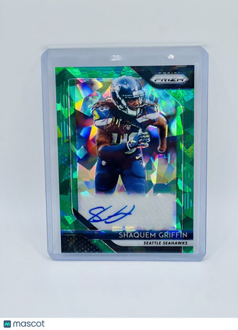 Shaquem Griffin 2018 Panini Prizm  Auto RC Rookie Green Cracked Ice /75 Seahawks
