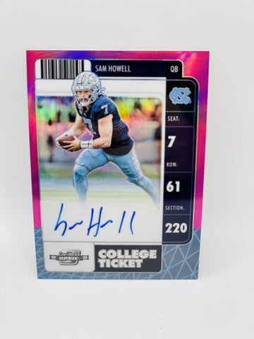 Sam Howell 2022 Chronicles Contenders Optic Draft Pink Prizm Sp Rookie Autograph